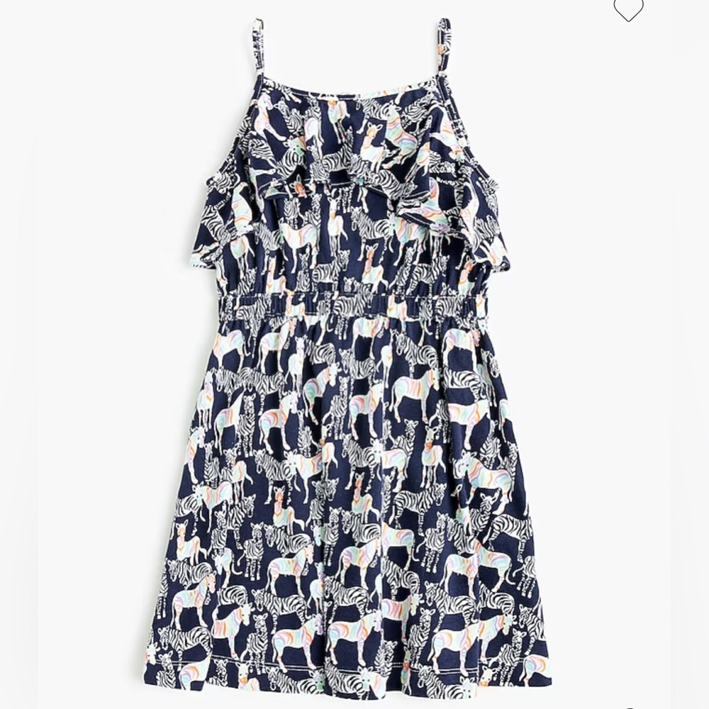 Crewcuts girls Rainbow Zebra Print Dress NWT